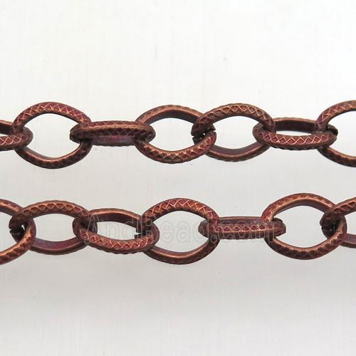 iron chain, antique red