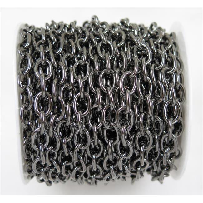 iron chain, black plated
