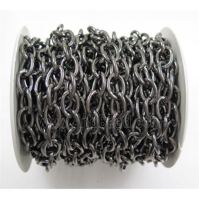iron chain, black plated