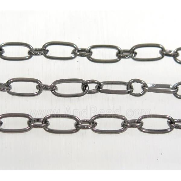 iron chain, black plated