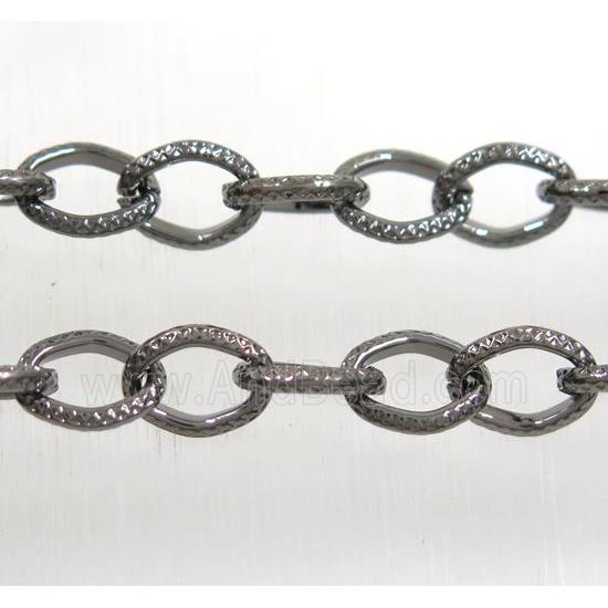 iron chain, black plated