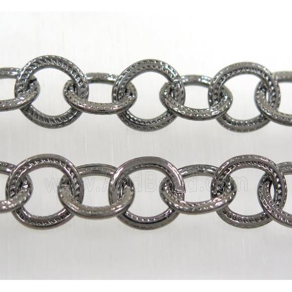 iron chain, black plated