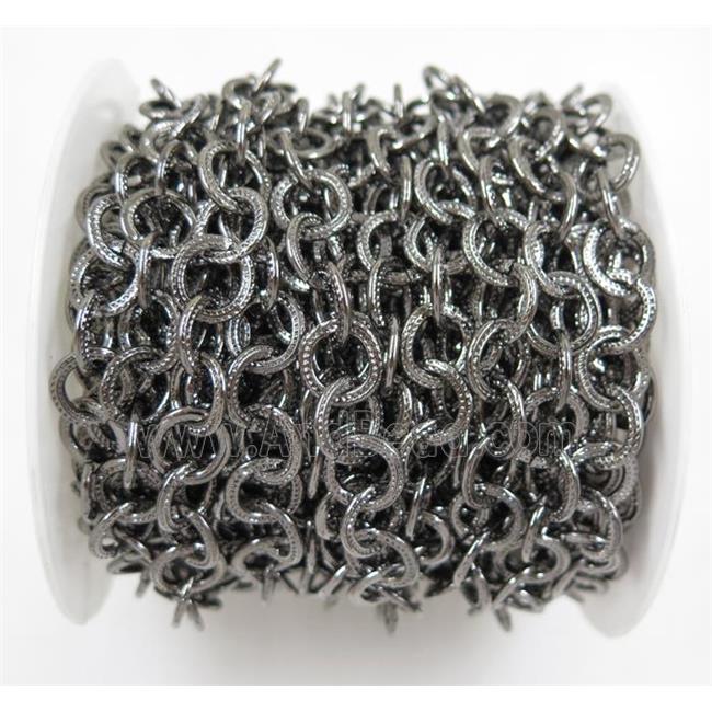 iron chain, black plated