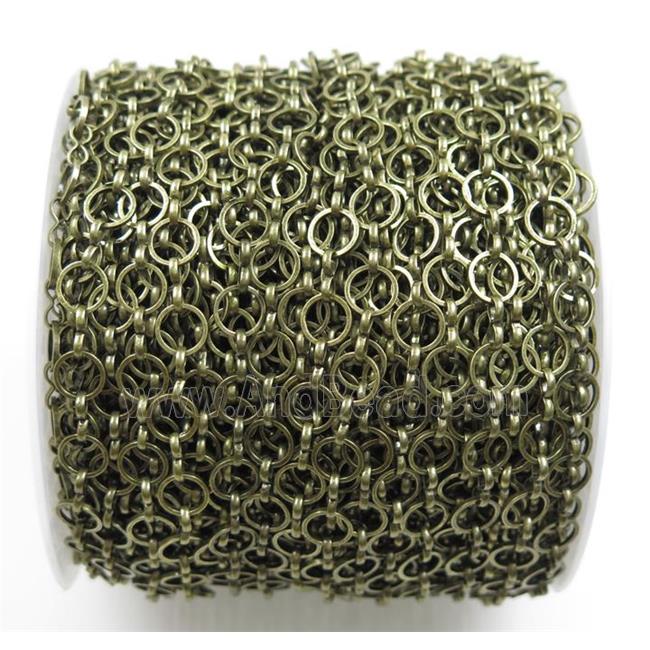 copper chain, antique bronze