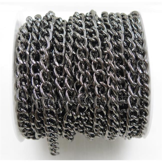 iron chain, black plated