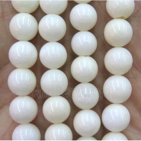 round white Coral Beads
