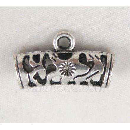 Tibetan silver hanger bead, Non-Nickel