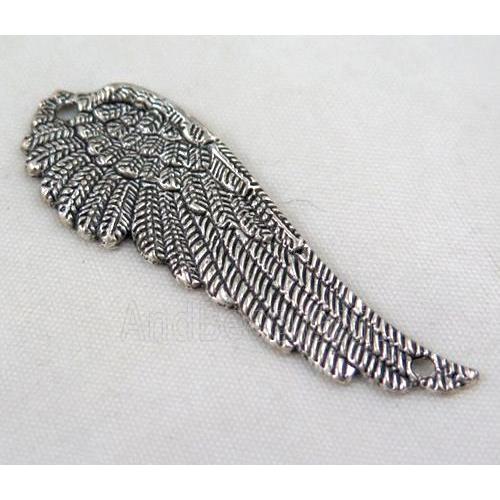 Tibetan silver angel wing pendant, Non-nickel