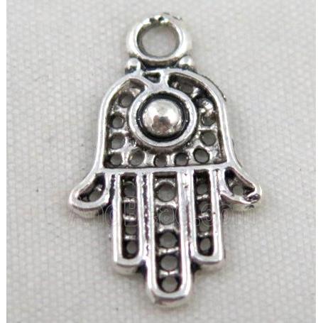 Tibetan silver hamsahand pendant, Non-nickel