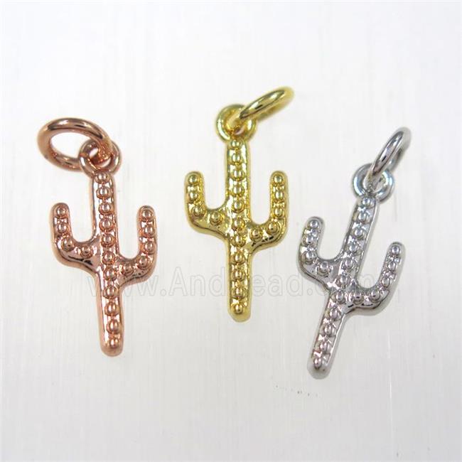 copper cactus pendants, mixed color