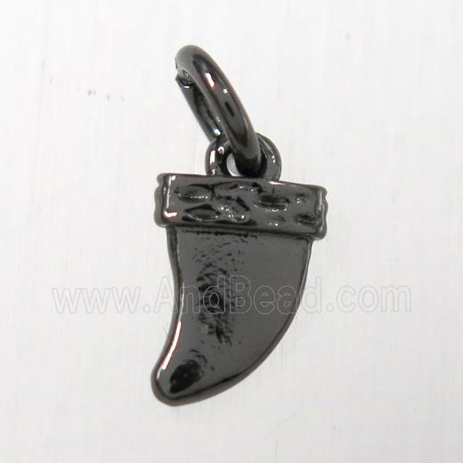 copper pendants, horn, black plated