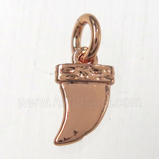 copper pendants, horn, rose gold