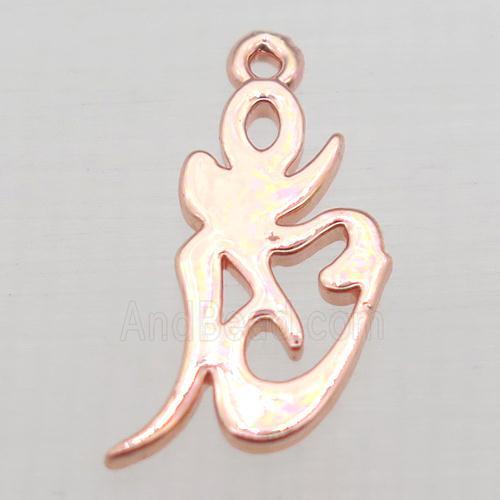 copper pendant, rose gold