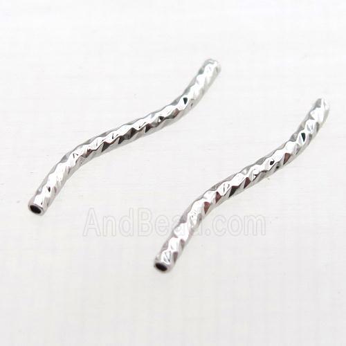 copper tube beads, platinum plated