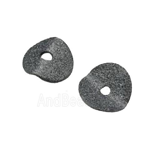 copper circle spacer beads, black gunmetal plated, matte