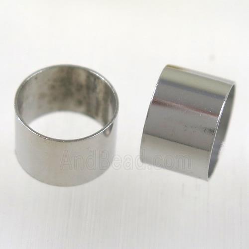 brass ring bead, platinum plated