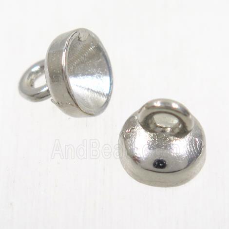 alloy cloche pendants for tassel, platinum plated