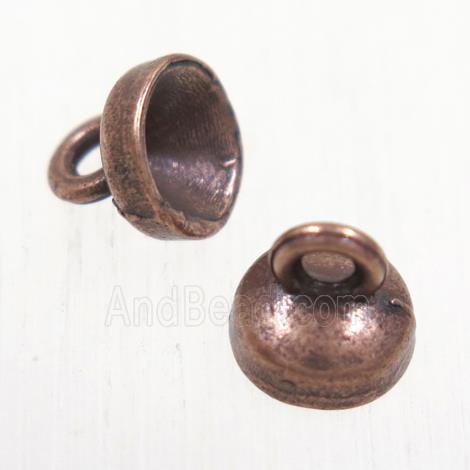 alloy cloche bellcaps pendants for tassel, antique red