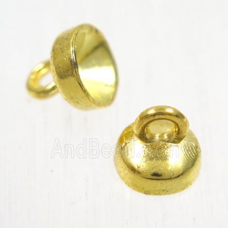 alloy cloche pendants for tassel, gold plated