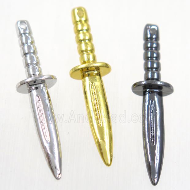 colorfast copper knife pendant, mix plated