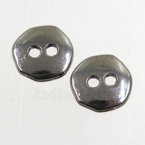 colorfast copper rulla spacer beads, circle, black plated