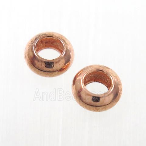 rondelle copper beads, rose gold