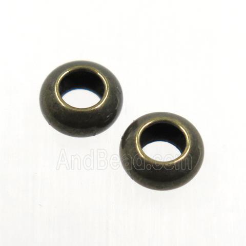 copper beads, rondelle, antique bronze