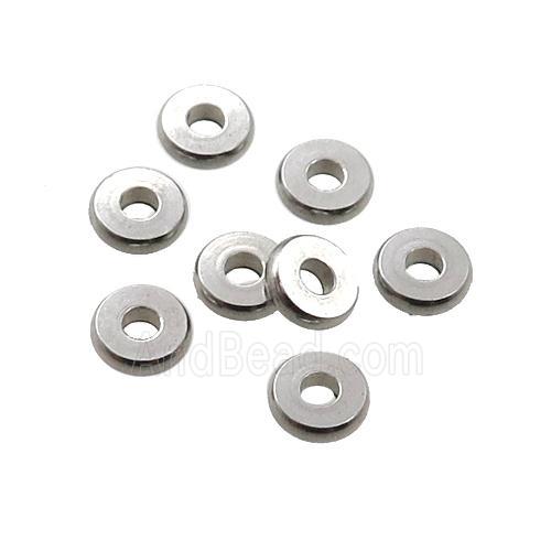 copper spacer beads, heishi, unfade, platinum plated