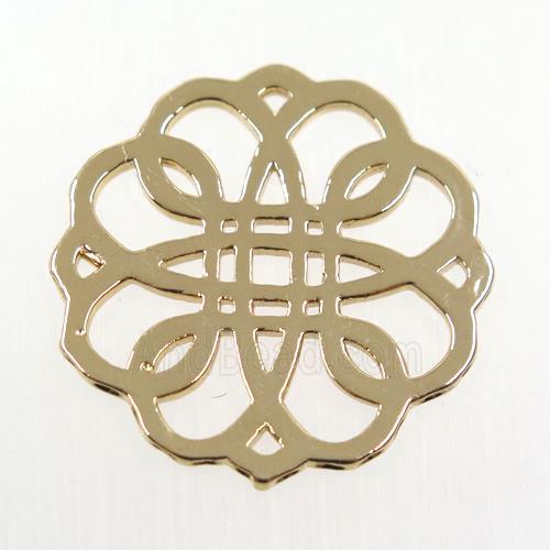 copper flower connector, gold plated