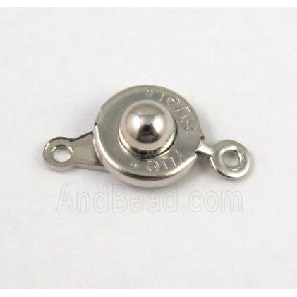 necklace connector, clasp, iron, platinum plated
