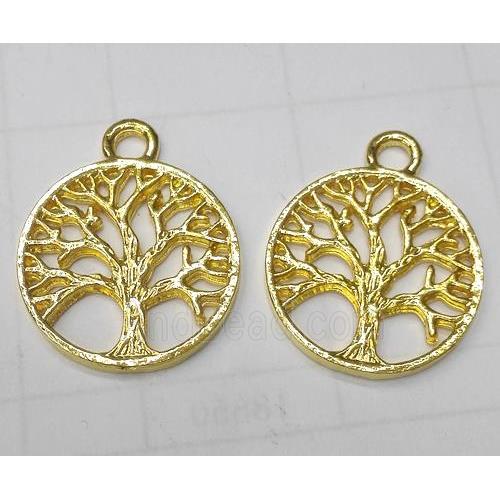 Alloy pendant, lift tree, gold plated