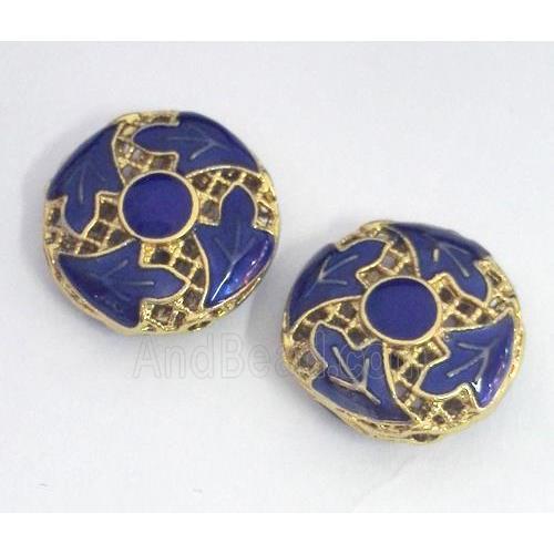 enameling copper spacer bead, flat round