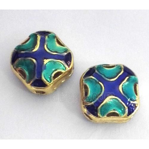 enameling copper spacer bead, square
