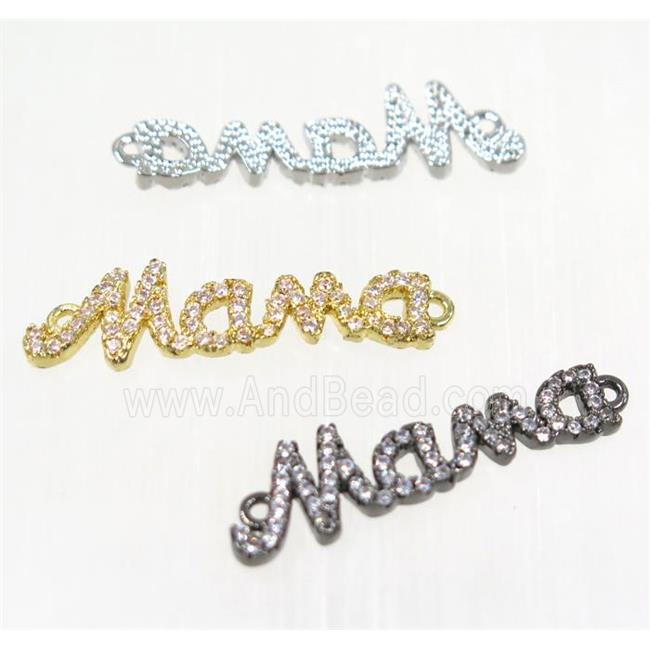 copper Mama connector paved zircon, mix color