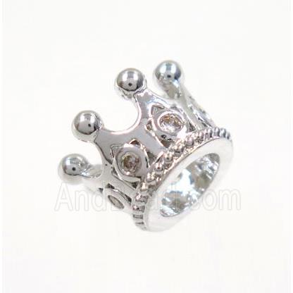 copper bead paved zircon, crown