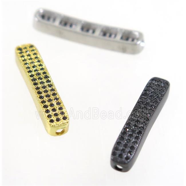 curving copper tube beads paved zircon, mix color