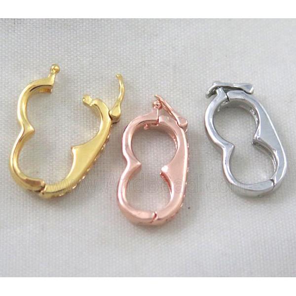 Zircon copper clasp, mixed color
