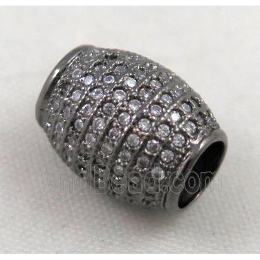 Zircon copper spacer bead, black