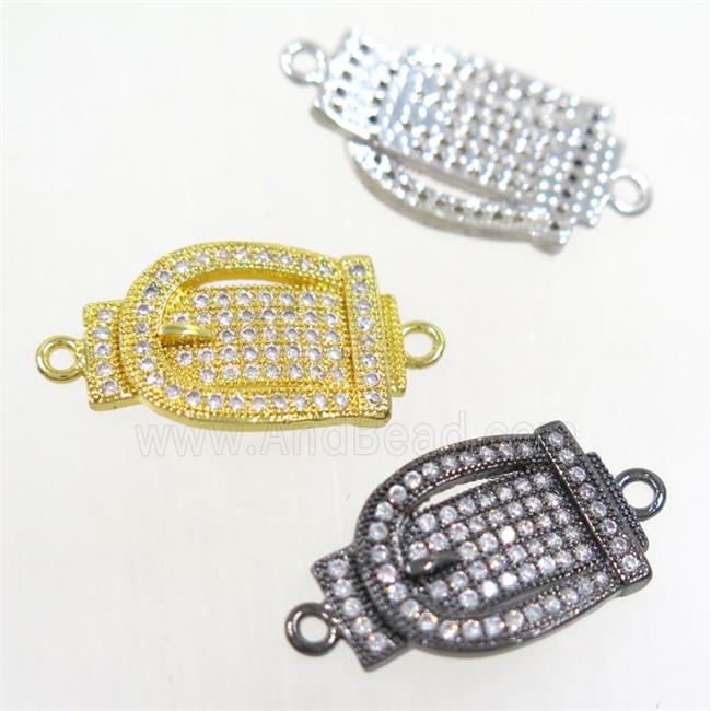 copper buckle connector paved zircon, mix color