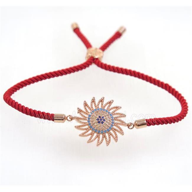 handmade bracelet with nylon wire, zircon bead