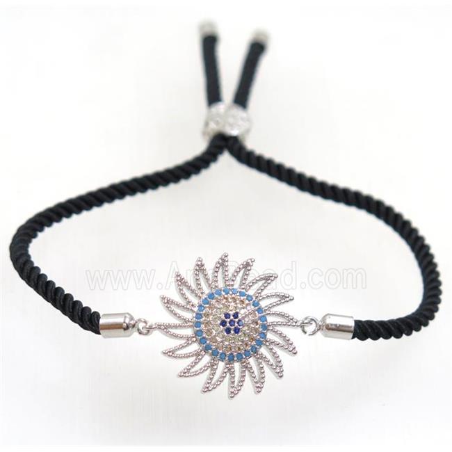 handmade bracelet with nylon wire, zircon bead