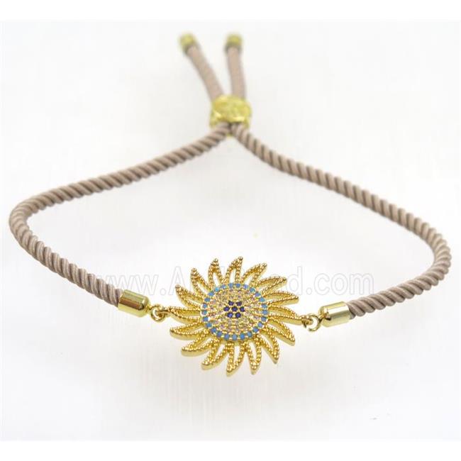 handmade bracelet with nylon wire, zircon bead