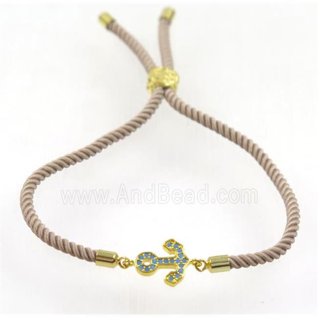 handmade bracelet with nylon wire, zircon bead