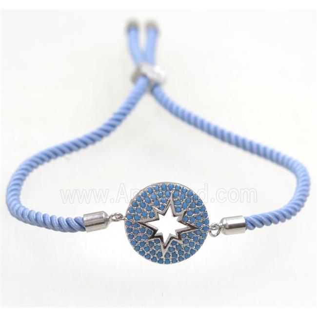 handmade bracelet with nylon wire, zircon bead