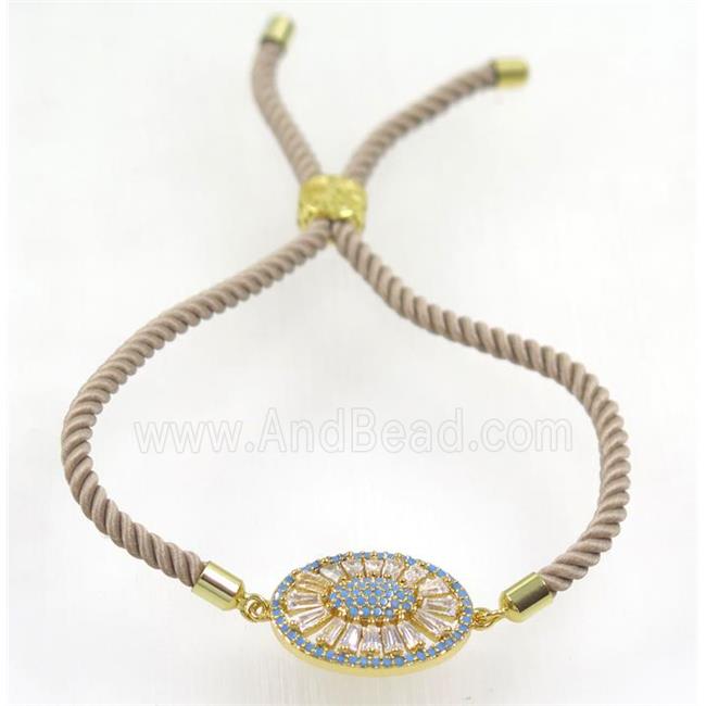handmade bracelet with nylon wire, zircon bead