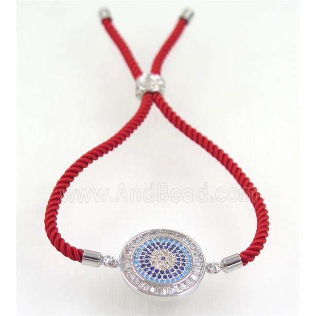 handmade bracelet with nylon wire, zircon bead