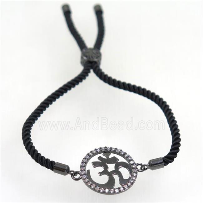 handmade bracelet with nylon wire, zircon bead