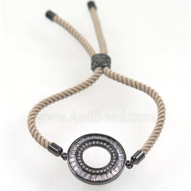 handmade bracelet with nylon wire, zircon bead