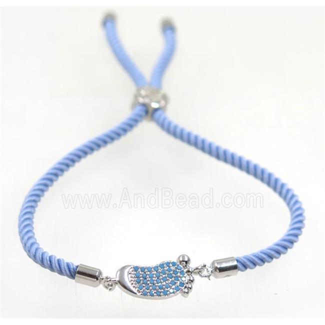 handmade bracelet with nylon wire, zircon bead