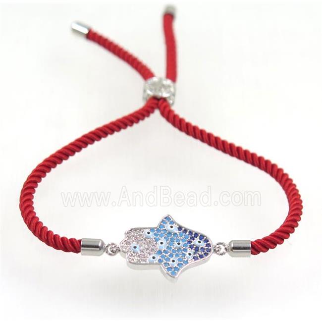 handmade bracelet with nylon wire, zircon bead